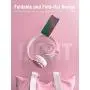 Girls Headphones with Microphone, Vogek Portable Fold-Flat Headsets with Safe Volume Limited 94dB, Online Schooling Headphones with Stereo Bass for Kids Girls Home School Travel, Pink Girls Headphones with Microphone, Vogek Portable Fold-Flat Headsets with Safe Volume Limited 94dB, Online Schooling Headphones with Stereo Bass for Kids Girls Home School Travel, Pink