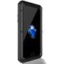 CarterLily iPhone 7 Plus Case, iPhone 8 Plus Case, Full Body Shockproof Dustproof Waterproof Aluminum Alloy Metal Gorilla Glass Cover Case for Apple iPhone 7 8 Plus 5.5 inch - Black