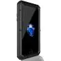 CarterLily iPhone 7 Plus Case, iPhone 8 Plus Case, Full Body Shockproof Dustproof Waterproof Aluminum Alloy Metal Gorilla Glass Cover Case for Apple iPhone 7 8 Plus 5.5 inch - Black
