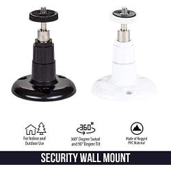 Security Wall Mount - Adjustable Indoor/Outdoor Mount Compatible with Arlo, Arlo Pro, Arlo Pro 2, Arlo Pro 3/Pro4, Arlo Ultra/Ultra2, and Other Compatible Models (2 Pack, White)