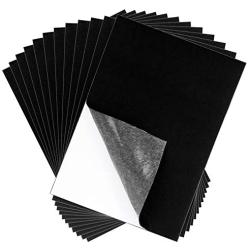 Adhesive Felt Sheet, Shynek 12 Pieces Black Felt Fabric Adhesive Sticky Back Felt Sheets for Art and Craft Making