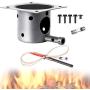 Mudder Fire Burn Pot and Hot Rod Ignitor Kit Replacement Parts for Pit and Traeger Pellet Grill Plus Screws and Fuse