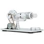 DjuiinoStar Hot Air Stirling Engine, Solid Metal Construction, Electricity Generator (Light up Colorful LED), My First Stirling Engine
