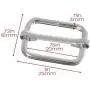 20 Pieces 3/4 Inch Silver Metal Slides Tri-Glides Buckles Strap Webbing Slider Buckles