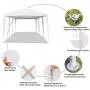Heavy Duty Canopy Event Tent-10x30 Outdoor White Gazebo Party Wedding Tent, Sturdy Steel Frame Shelter w/5 Removable Sidewalls Waterproof Sun Snow R Heavy Duty Canopy Event Tent-10x30 Outdoor White Gazebo Party Wedding Tent, Sturdy Steel Frame Shelter w/5 Removable Sidewalls Waterproof Sun Snow R