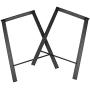Tengchang 40'' Metal Dining Table Desk Legs, Set of 2