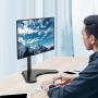 WALI Free Standing Single LCD Monitor Fully Adjustable Desk Mount Fits 1 Screen up to 32 inch, 17.6 lbs. Weight Capacity (MF001), Black
