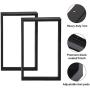 Metal Table Legs 2 Pcs (H28'' x W17'') Desk Legs Rustic Decory Square Tubar Table Legs,Coffee Table Legs, DIY Cast Iron Bench Legs, Black