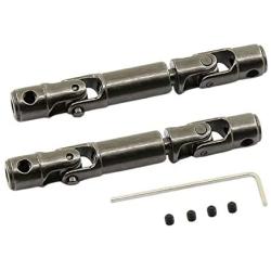 Tongina Metal Upgrade Centre Drive Shaft Dogbone for WPL D12 1:16 B14 B16 B24 1/16 C14 C24 C34 and for Henglong 1:16 Truck DIY RC Truck Parts Titanium - 2pcs Titanium