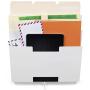Wallniture Lisbon Wall File Holder Organizer for Office Storage, 3-Tier Mail and Magazine Holder Metal White