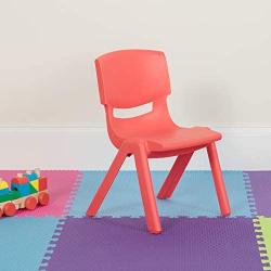 Flash Furniture Red Plastic Stackable School Chair with 10.5 Seat Height
