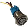 Etopar 12V 5A 19mm Car Auto Blue LED Light Lamp Main Beam Push Button Stainless Steel Metal Toggle Switch Socket Plug Etopar 12V 5A 19mm Car Auto Blue LED Light Lamp Main Beam Push Button Stainless Steel Metal Toggle Switch Socket Plug