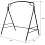 VINGLI Upgraded Metal Porch Swing Stand with Antique Bronze Finish, Heavy Duty 800 LBS Weight Capacity Steel Swing Frame with Extra Side Bars, Powder Coated Hanging Swing Frame Set for Outdoors