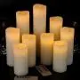 Vinkor Flameless Candles Battery Operated Candles 4'' 5'' 6'' 7'' 8'' 9'' Set of 9 Ivory Real Wax Pillar LED Candles with 10-Key Remote and Cycling 24 Hours Timer Vinkor Flameless Candles Battery Operated Candles 4'' 5'' 6'' 7'' 8'' 9'' Set of 9 Ivory Real Wax Pillar LED Candles with 10-Key Remote and Cycling 24 Hours Timer