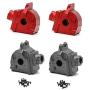 Binchil Metal Wave Box Gear Box Shell Cover Differential Housing 144001-1254 for Wltoys 144001 1/14 RC Car Parts,Red 1Pcs