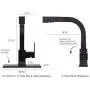 Pfister LG534-LPMB Arkitek Kitchen Faucet With Pull-Out Sprayhead, 1/2 Inches, Matte Black