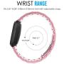 MoKo Band Compatible with Fitbit Versa/Versa 2/Versa lite Edition/Versa Special Edition, Stainless Steel Metal Watch Band Replacement Strap Bracelet - Rose Pink