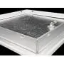 Access Door 12'' X 12'' Aluminum Color Insulated Fire Rated Access Panel Door for Wall/Ceiling Application (Lock and Key) with Frame - [Outer Dimensions: 13'' Width X 13'' Height]