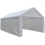 Abba Patio Extra Large Heavy Duty Carport with Removable Sidewalls Portable Garage Car Canopy Boat Shelter Tent for Party, Wedding, Garden Storage Shed 8 Legs, 12 x 20 Feet,White