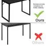KINGSO Small Computer Desk 39'' Study Writing Table for Home Office, Black Modern Desk Laptop Desk Sturdy Work Table PC Wood Computer Table with Black Metal Frame(Black) KINGSO Small Computer Desk 39'' Study Writing Table for Home Office, Black Modern Desk Laptop Desk Sturdy Work Table PC Wood Computer Table with Black Metal Frame(Black)