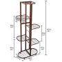 Moutik Garden Display Planter Stand:Metal Rack 6 Tier 7 Potted Multiple Shelving Unit Pot Hold Living Room Plant Stand for Patio Garden Balcony Standing Indoor Outdoor Bronze