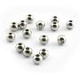 RuiLing 100-Pack 304 Stainless Steel Smooth Round Spacer Beads 2mm Hole,Seamless Loose Beads for Jewelry Making Findings DIY Crafts Accessories 6mm(Silver)