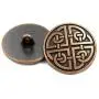 Bezelry 10 Pieces Celtic Shield Knot Metal Shank Buttons. 25mm (1 inch) (Antique Copper)