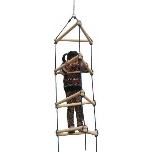 Swing-N-Slide NE 3023 Triangle Rope Ladder Swing Set Climbing Attachment with Ground Anchors, Brown Swing-N-Slide NE 3023 Triangle Rope Ladder Swing Set Climbing Attachment with Ground Anchors, Brown