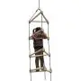 Swing-N-Slide NE 3023 Triangle Rope Ladder Swing Set Climbing Attachment with Ground Anchors, Brown