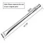 Hisencn BBQ 14 7/8'' Grill Burner Tubes Replacment for Home Depot Nexgrill 4 Burner 720-0830H, 720-0830D, Nexgrill Stainless Steel Burner Tubes Pipe Replacement Parts, 4 Pack