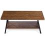 Olee Sleep 46'' Cocktail Wood & Metal Legs Coffee Table, Rustic Brown