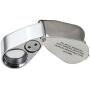 MSLAN 40X Full Metal Illuminated Jewelers Magnifier,Best Pocket Folding Magnifying Glass Jewelers Lens Eye Loupe with LED Light(LED Currency Detecting/Jewelry Identifying Type)