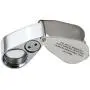 MSLAN 40X Full Metal Illuminated Jewelers Magnifier,Best Pocket Folding Magnifying Glass Jewelers Lens Eye Loupe with LED Light(LED Currency Detecting/Jewelry Identifying Type)