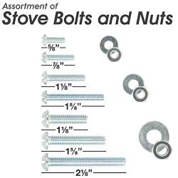 Bolts, Nuts, and Washer Assortment Kit, 108 Pieces