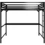 DHP Miles Metal Full Loft Bed with Desk, Black DHP Miles Metal Full Loft Bed with Desk, Black