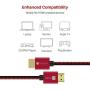 4K HDMI Cable 3.3 ft, iVANKY High Speed 18Gbps HDMI 2.0 Cable, 4K HDR, 3D, 2160P, 1080P, Ethernet - Braided HDMI Cord 32AWG, Audio Return(ARC) Compatible UHD TV, Blu-ray, PS4, PS3, PC, Projector,RED