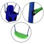 DRM 2 in 1 Active Outdoor Swing Set with 2 Seats Metal Toddler Swing Set Singe Swing/Baby Swing for Kids, Baby, Blue