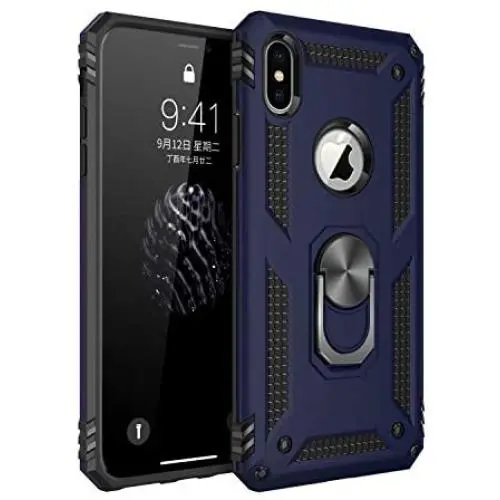 Military Grade Drop Impact for iPhone Xs Max Case 360 Metal Rotating Ring Kickstand Holder Built-in Magnetic Car Mount Armor Heavy Duty Shockproof Cover for iPhone Xs Max Protection Case (Blue) Military Grade Drop Impact for iPhone Xs Max Case 360 Metal Rotating Ring Kickstand Holder Built-in Magnetic Car Mount Armor Heavy Duty Shockproof Cover for iPhone Xs Max Protection Case (Blue)