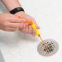 FlexiSnake Drain Weasel Sink Snake Cleaner - 18 inch - Drain Hair Clog Remover Tool with Rotating Handle & 5 Wand Refills - Thin, Flexible, Easy to Use on Most Drains & Grates - Made in USA - (5-Pack)