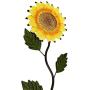 Grace Home Metal Sunflower Garden Stake,Large Sunflower Garden Patio Lawn Yard Stake Metal Sunflower Patio Garden Yard Outdoor Decoration 39H
