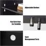 Amerlife Fireplace TV Stand, Wood Texture Entertainment Center, Wide Farmhouse Media Console Storage Cabinet for for TVs Up to 78'', 70 inches, Black Amerlife Fireplace TV Stand, Wood Texture Entertainment Center, Wide Farmhouse Media Console Storage Cabinet for for TVs Up to 78'', 70 inches, Black