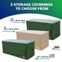 YardStash Heavy Duty Waterproof Deck Box Cover Protects from Outdoor Rain Wind and Snow. Extends Lifetime of Storage Box with UV Protected Rip-Stop 210D Heat Shield 600D Polyester