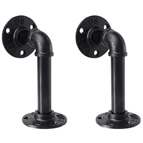 Home TZH 1/2'' Pipe Shelf Bracket,Wall Mounted Floating Shelf Bracket, Steam Punk Decor Hanging Wall Metal Bracket, Heavy Duty Decorative Rustic Shelving Bracket, Set of 2(3.5X6'') Home TZH 1/2'' Pipe Shelf Bracket,Wall Mounted Floating Shelf Bracket, Steam Punk Decor Hanging Wall Metal Bracket, Heavy Duty Decorative Rustic Shelving Bracket, Set of 2(3.5X6'')