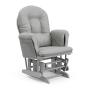StorkCraft Hoop Glider and Ottoman Cushions, Pebble Gray w/Light Gray