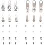 Mudder 36 Pack Zipper Replacement Zipper Repair Kit, Silver
