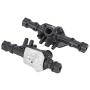 Axle Housing Set, RC Upgrade Parts Metal Front&Rear Axle Housing Compatible with Traxxas TRX4 1/10 Model Car(Black Silver)