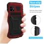 Simicoo Googel Pixel 4 XL Aluminum Alloy Metal Bumper Silicone Case Hybrid Military Shockproof Heavy Duty Armor Defender Tough Built-in Gorilla Glass Cover for Googel Pixel 4 XL (Red, Pixel 4XL)