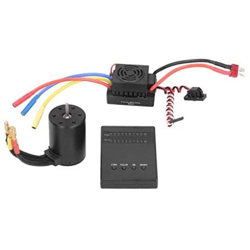 VGEBY RC Motor Brushless Motor 3650 3900KV 60A Brushless ESC Program Card Parts Set for 1/10 RC Car