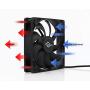 Conisy 120 mm PWM PC Case Fan, 4 Pin 800-2000 RPM Adjustable High Airflow Cooling Fan for Computer Coolers and Radiators System (Multicolor)