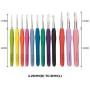 BeCraftee 12 Crochet Hook Set with Ergonomic Handles for Extreme Comfort. Extra Long Crochet Hooks Perfect for Arthritic Hands-  Smooth Needles for Superior Results .